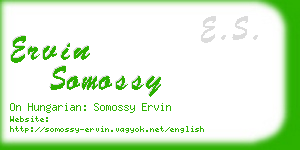 ervin somossy business card